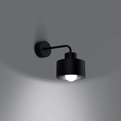 Lámpara de pared SAVAR 1xE27/60W/230V negra