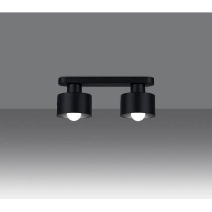 Lámpara de techo SAVAR 2xE27/60W/230V negra