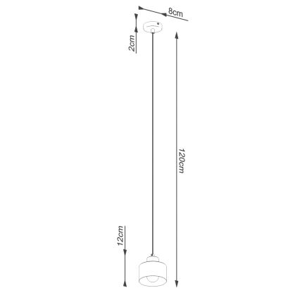 Lámpara colgante con cable SAVAR 1xE27/60W/230V negro