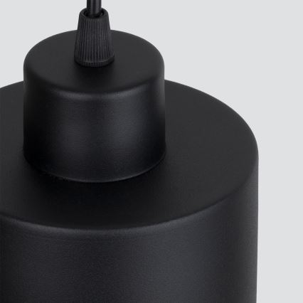 Lámpara colgante con cable SAVAR 3xE27/60W/230V negro
