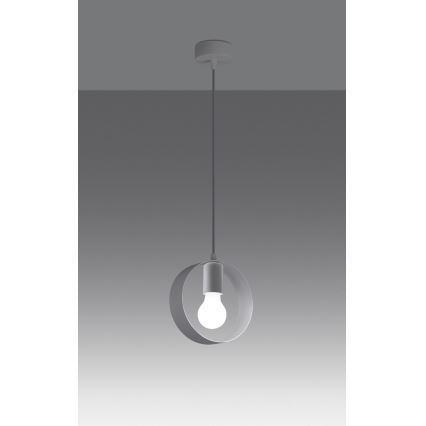 Lámpara colgante con cable TITRAN 1xE27/60W/230V blanca