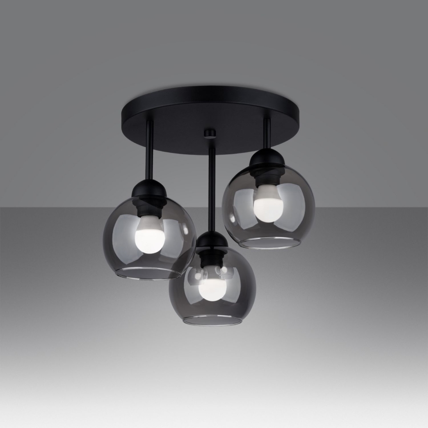 Lámpara colgante ALINO 3xE27/60W/230V negro