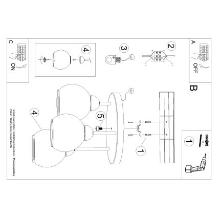 Lámpara colgante ALINO 3xE27/60W/230V negro