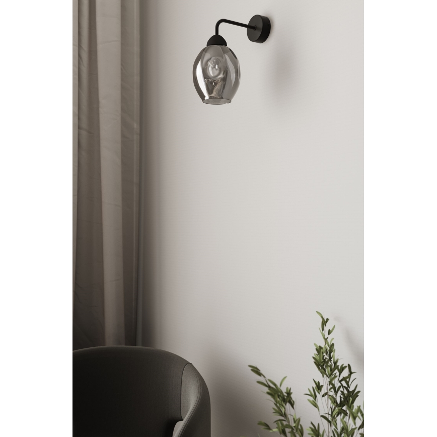 Lámpara de pared FILLAN 1xE27/60W/230V negra