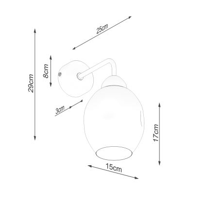 Lámpara de pared FILLAN 1xE27/60W/230V negra