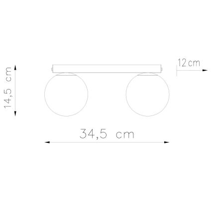 Plafón YOLI 2xG9/12W/230V blanco