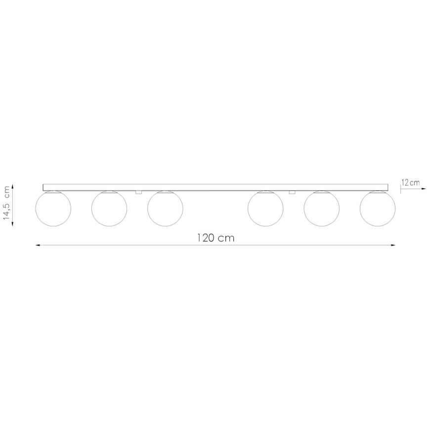 Lámpara de techo YOLI 6xG9/12W/230V blanca