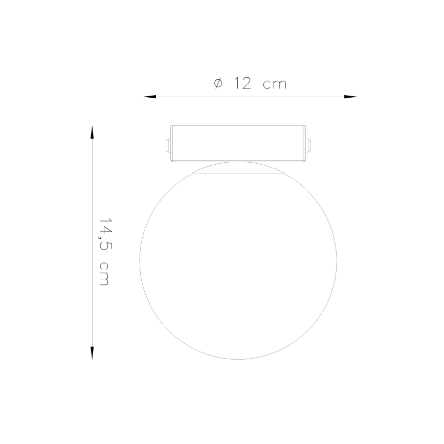 Lámpara de techo YOLI 1xG9/12W/230V negra