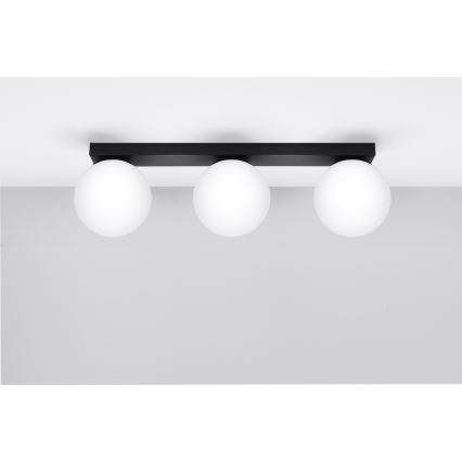 Lámpara de techo YOLI 3xG9/12W/230V negra
