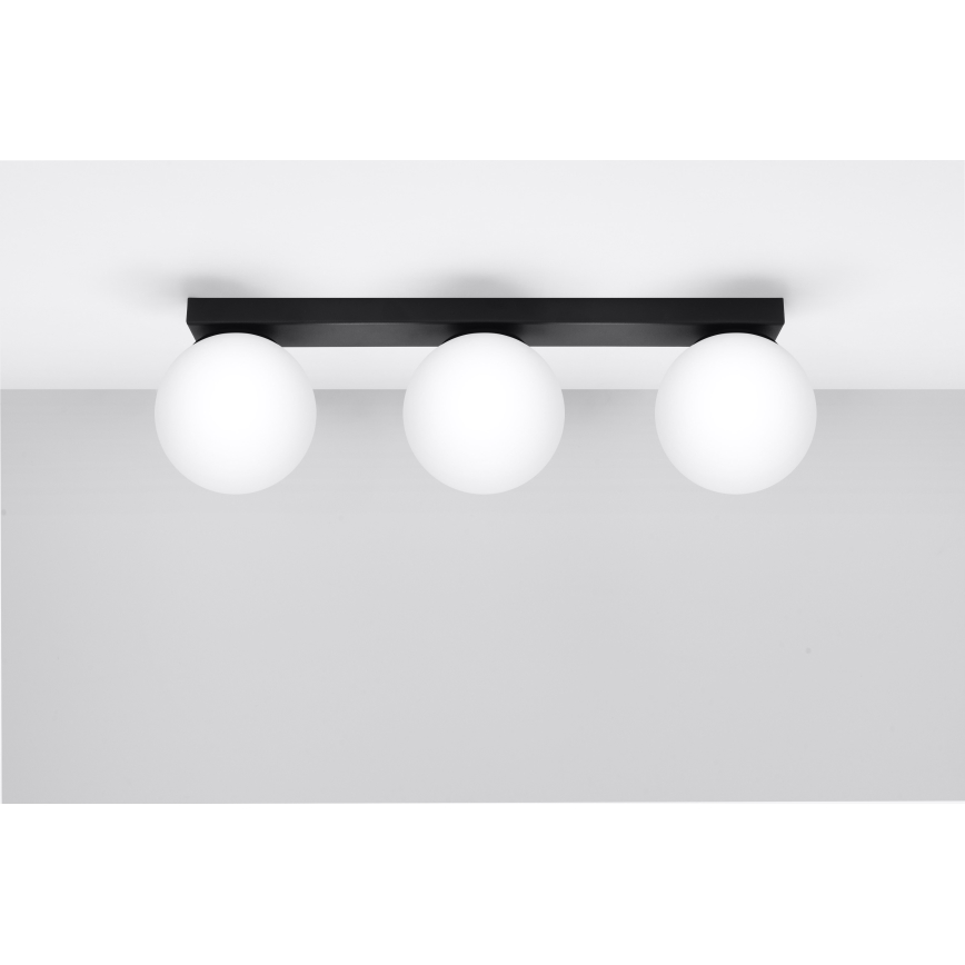 Lámpara de techo YOLI 3xG9/12W/230V negra