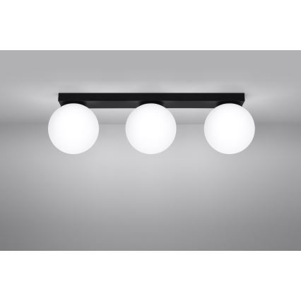 Lámpara de techo YOLI 3xG9/12W/230V negra