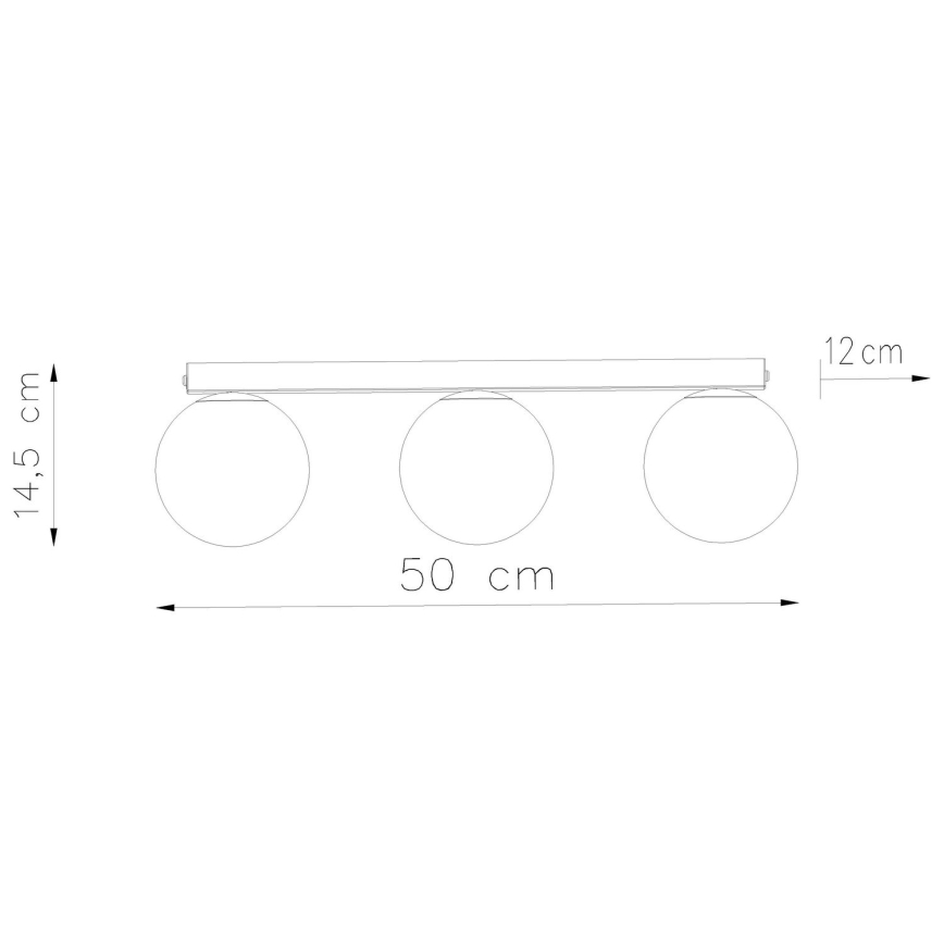 Lámpara de techo YOLI 3xG9/12W/230V negra