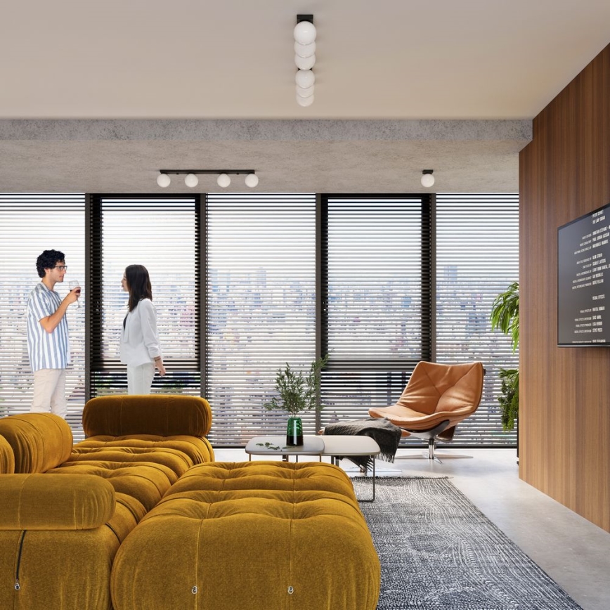 Lámpara de techo YOLI 4xG9/12W/230V negra