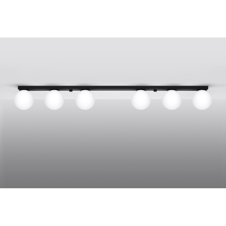 Lámpara de techo YOLI 6xG9/12W/230V negra
