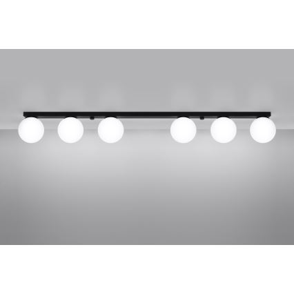 Lámpara de techo YOLI 6xG9/12W/230V negra
