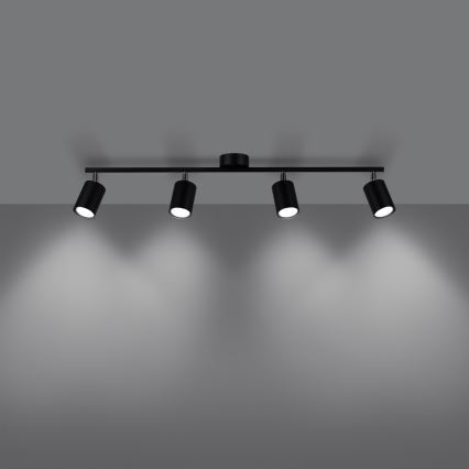 Foco LEMMI 4xGU10/10W/230V negro