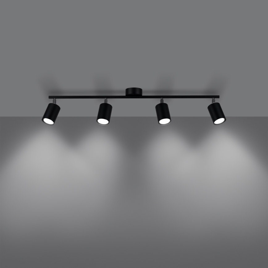Foco LEMMI 4xGU10/10W/230V negro