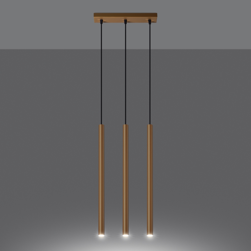 Lámpara colgante PASTELO 3xG9/8W/230V dorado