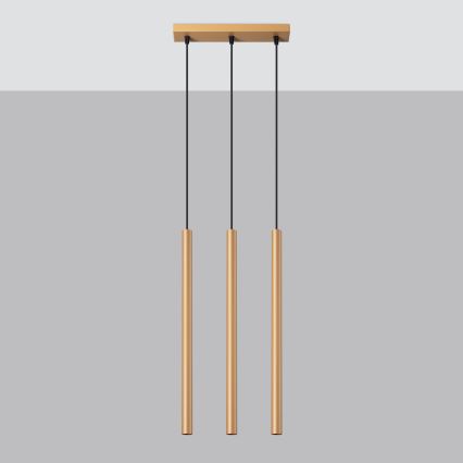 Lámpara colgante PASTELO 3xG9/8W/230V dorado