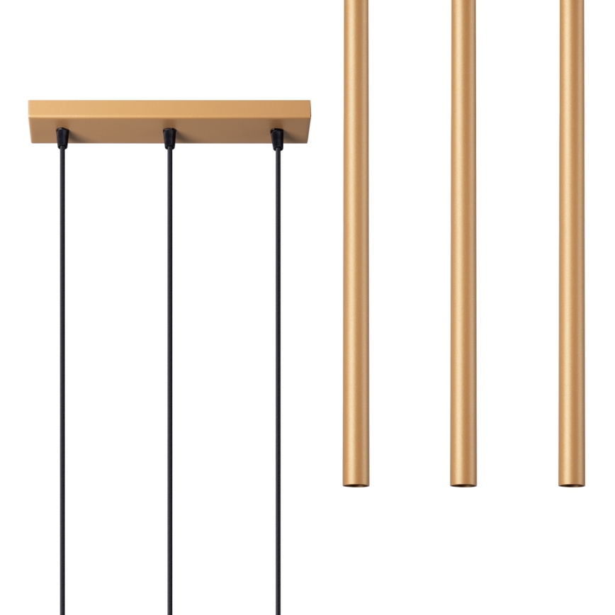 Lámpara colgante PASTELO 3xG9/8W/230V dorado