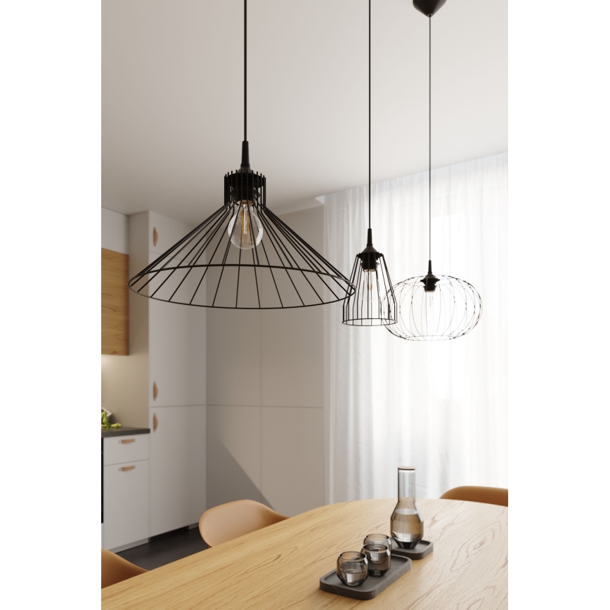 Lámpara colgante EDA 1xE27/15W/230V negro
