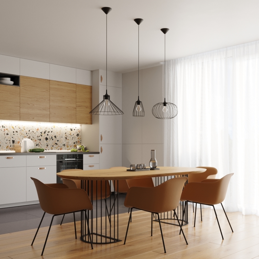 Lámpara colgante EDA 1xE27/15W/230V negro