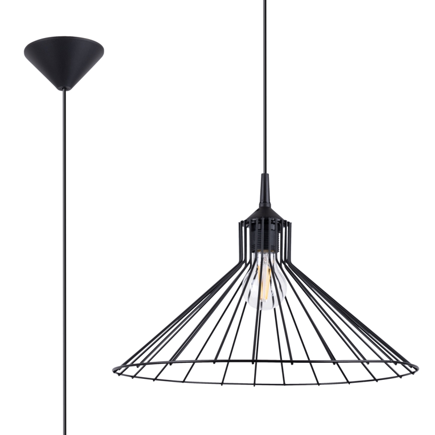 Lámpara colgante EDA 1xE27/15W/230V negro