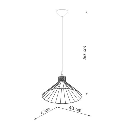 Lámpara colgante EDA 1xE27/15W/230V negro