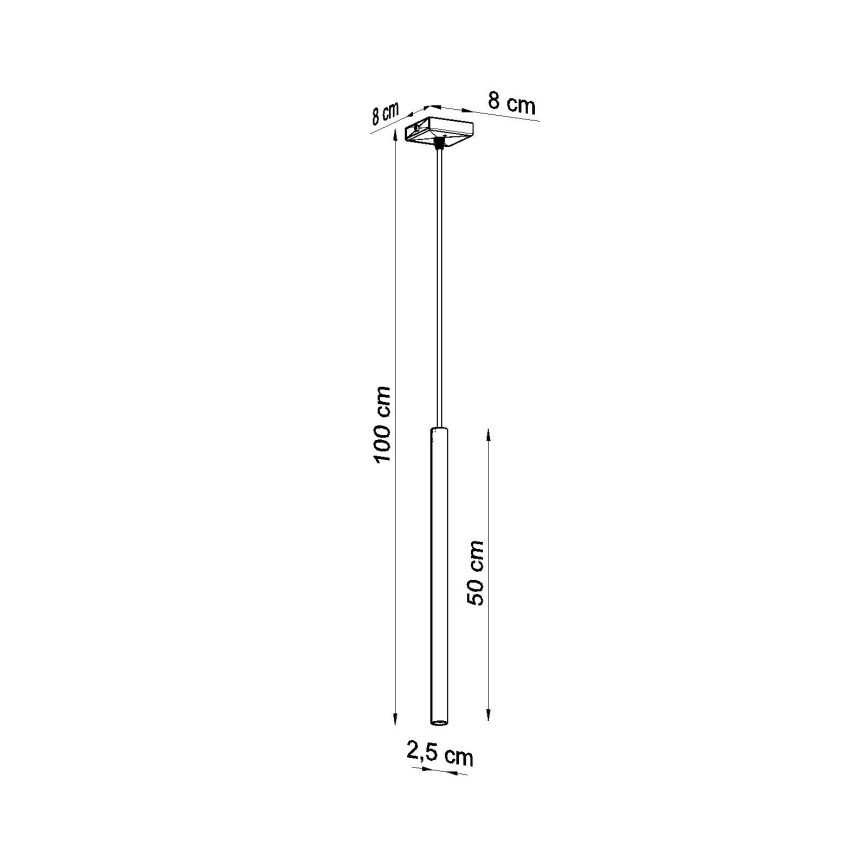 Lámpara colgante PASTELO 1xG9/8W/230V dorado