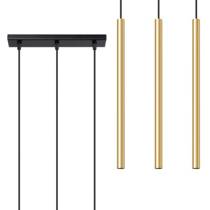 Lámpara colgante PASTELO 3xG9/8W/230V dorado