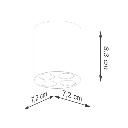 Foco LED ZOE LED/9W/230V negro