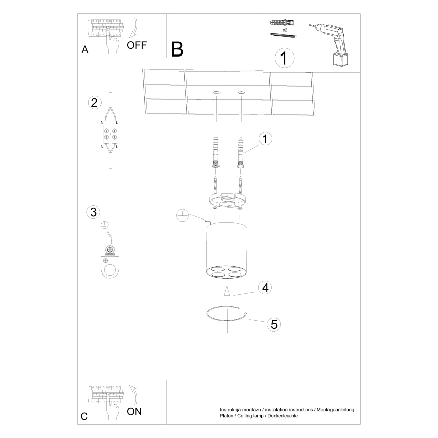 Foco LED ZOE LED/9W/230V negro