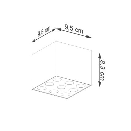 Foco LED OZZY LED/16W/230V negro