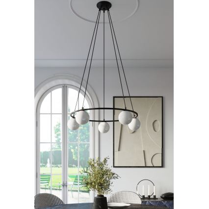 Lámpara colgante YOLI 3xG9/8W/230V negro
