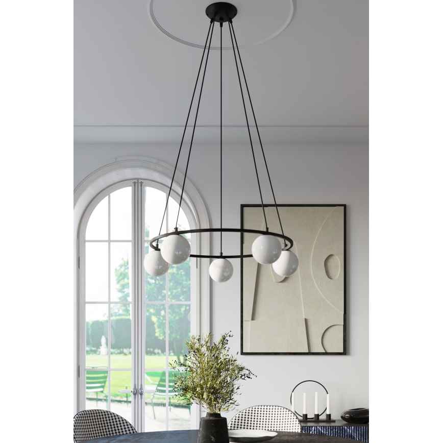 Lámpara colgante YOLI 3xG9/8W/230V negro
