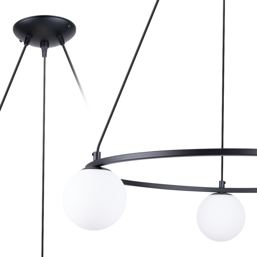 Lámpara colgante YOLI 3xG9/8W/230V negro