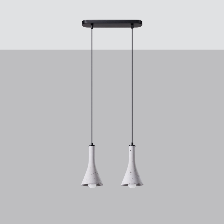 Lámpara colgante REA 2xE14/12W/230V concreto