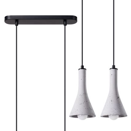 Lámpara colgante REA 2xE14/12W/230V concreto