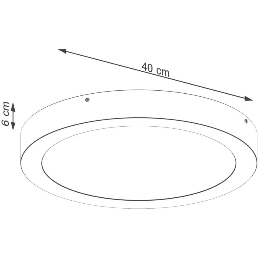 Lámpara de techo LED ONYX LED/32W/230V, diámetro 40 cm, negra