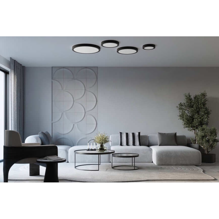 Lámpara de techo LED ONYX LED/48W/230V Ø 60 cm negra