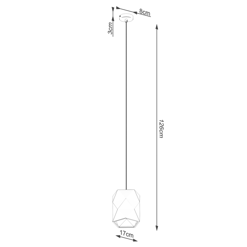 Lámpara colgante GOBI 1xE27/15W/230V cerámica