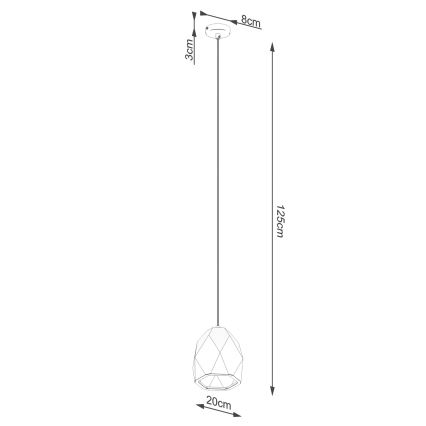 Lámpara colgante MINT 1xE27/15W/230V cerámica