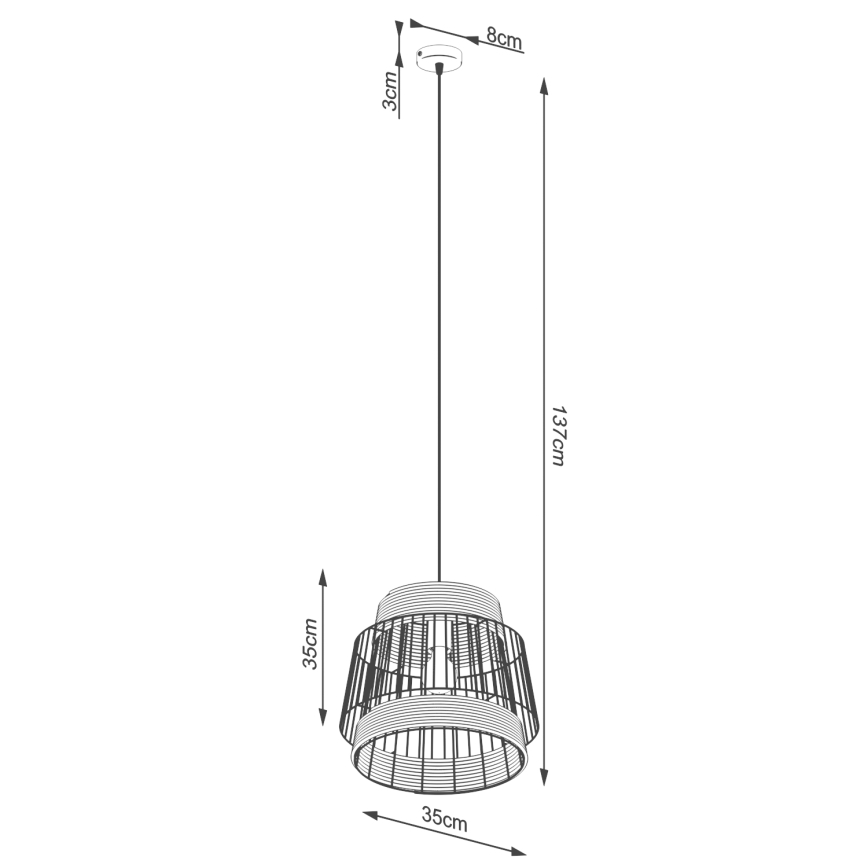 Lámpara colgante BRILO 1xE27/15W/230V