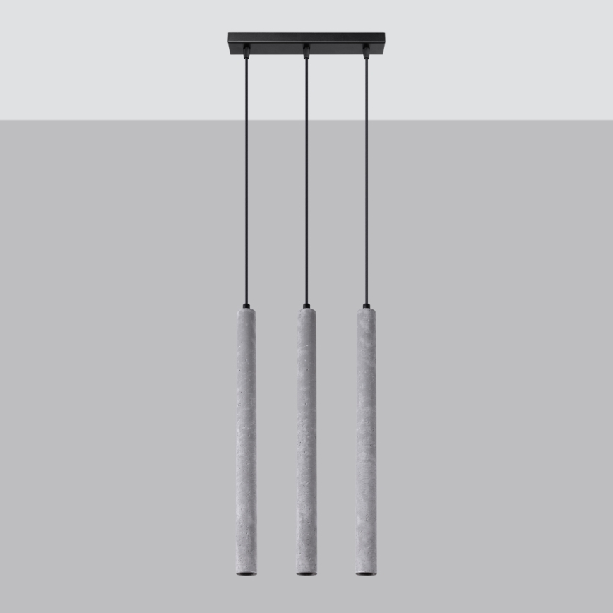 Lámpara colgante PASTELO 3xG9/8W/230V concreto