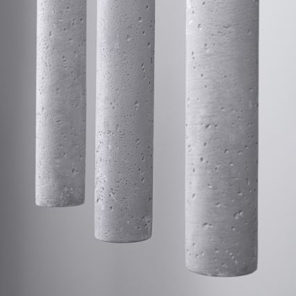 Lámpara colgante PASTELO 3xG9/8W/230V concreto