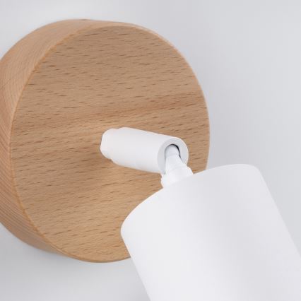 Foco de pared VERDO 1xGU10/10W/230V blanco/haya