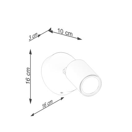 Foco de pared VERDO 1xGU10/10W/230V blanco/haya