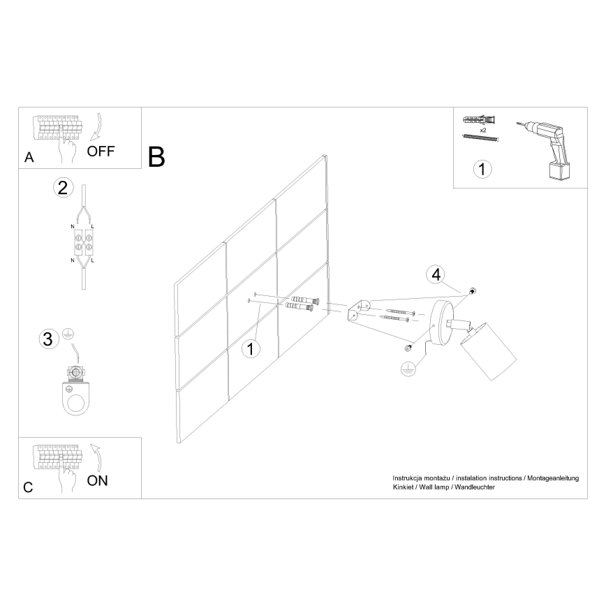 Foco de pared VERDO 1xGU10/10W/230V blanco/haya