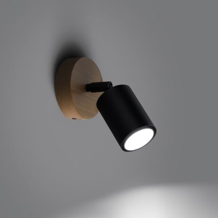 Foco de pared VERDO 1xGU10/10W/230V negro