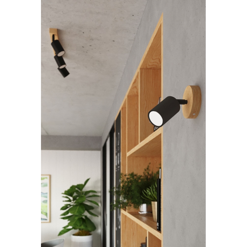 Foco de pared VERDO 1xGU10/10W/230V negro